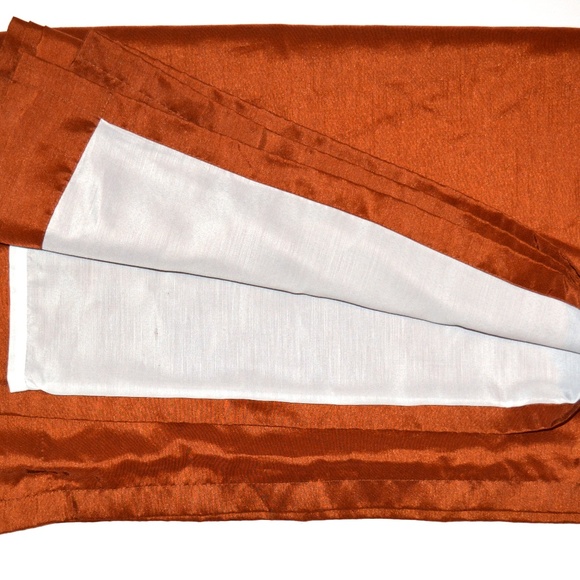 Target Accents Set Of 2 Rust Orange Lined Curtains Poshmark